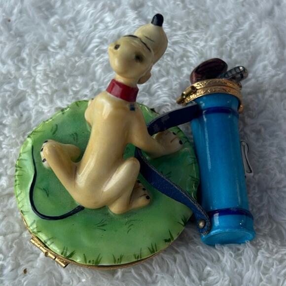 Rare Limited Edition Disney Pluto Golf Caddy Limoges Box - Picture 7 of 7